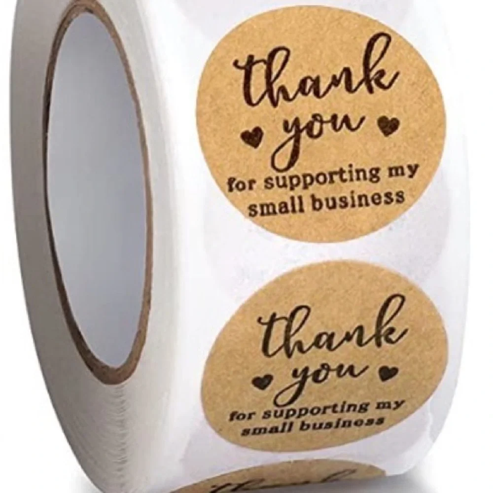 💜3/$15 Thank You for supporting my small business Stickers (500)